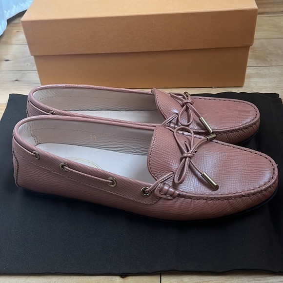TODS Leather Gomino Driving Loafers Tan Sz 39 - Picture 3 of 13
